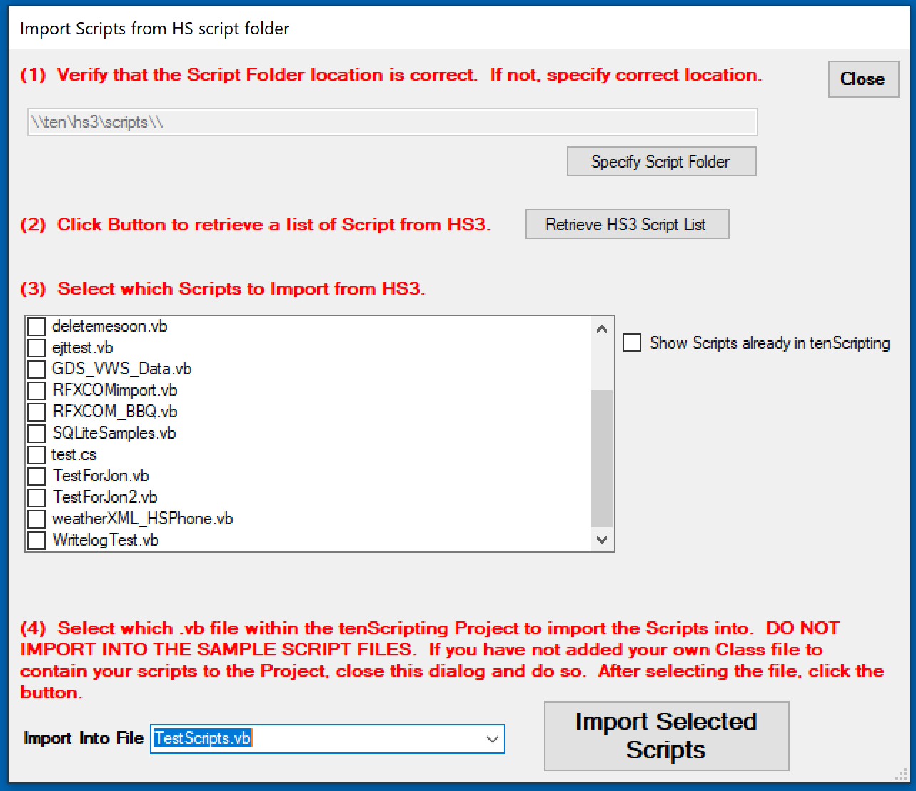 Export Dialog