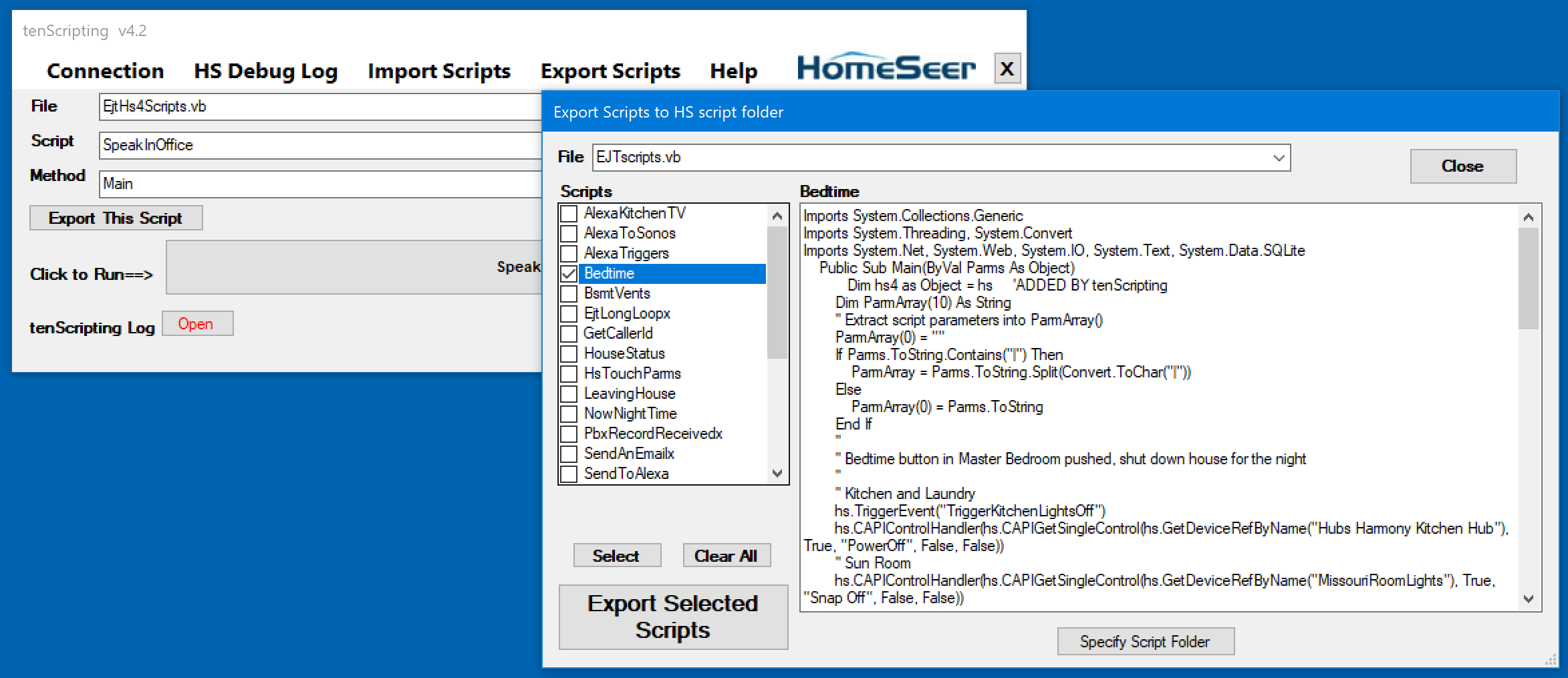 Export Dialog