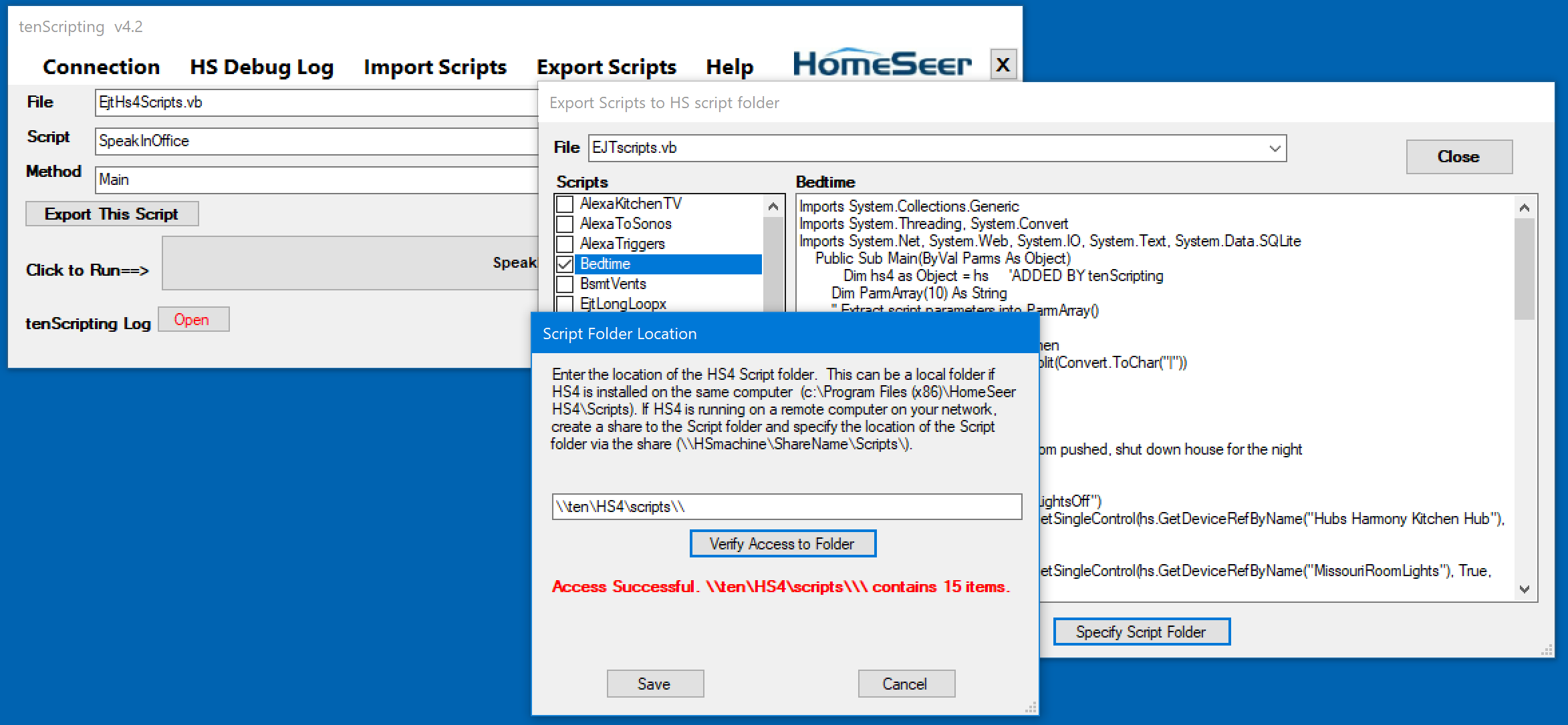 Export Dialog